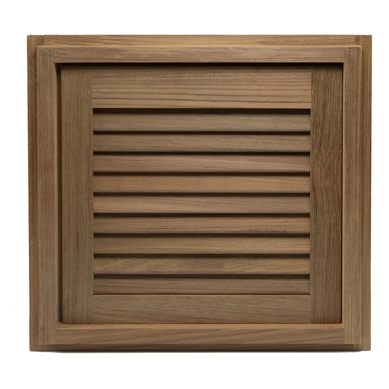 Whitecap Teak Louvered Door & Frame - Right Hand - 15" x 15" [60722]-Angler's World