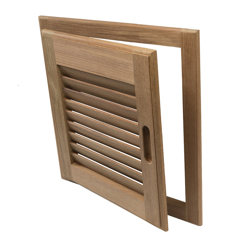 Whitecap Teak Louvered Door & Frame - Right Hand - 15" x 15" [60722]-Angler's World