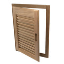 Whitecap Teak Louvered Door & Frame - Right Hand - 15" x 20" [60724]-Angler's World