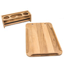 Whitecap Teak Drinkholder w/Removable Cockpit Table Top - Holds 4 Glasses [61394]-Angler's World