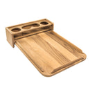 Whitecap Teak Drinkholder w/Removable Cockpit Table Top - Holds 4 Glasses [61394]-Angler's World
