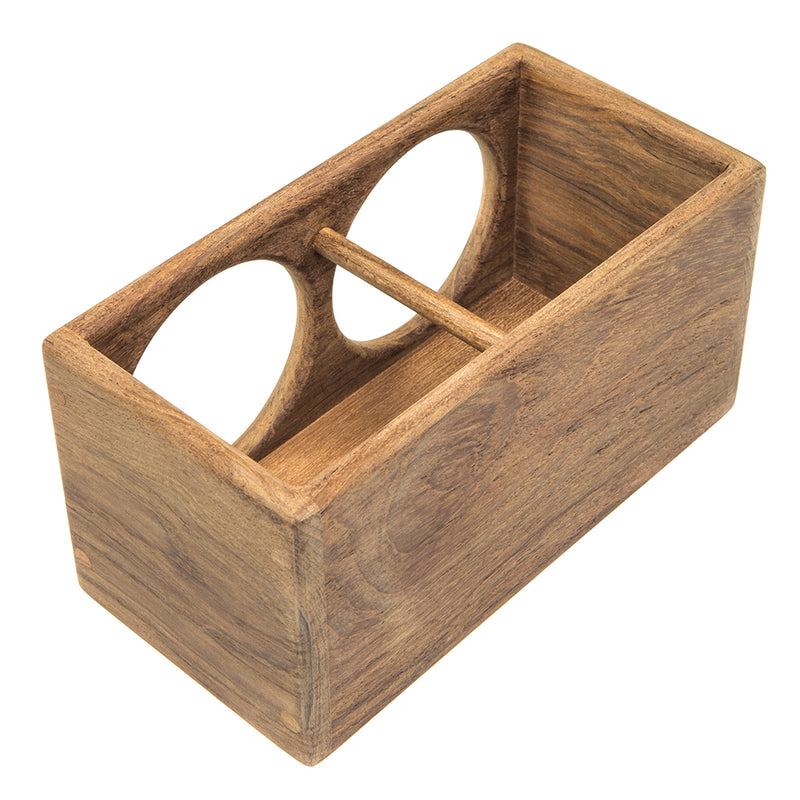 Whitecap Teak 2-Drink Rack [62610]-Angler's World