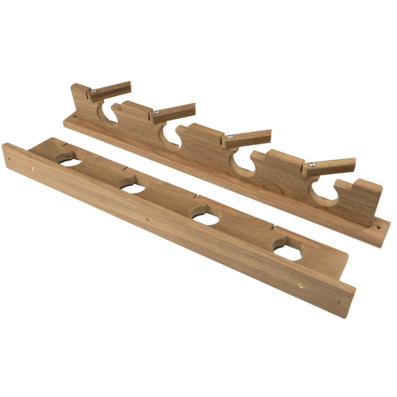 Whitecap Teak Lock-In Four-Rod Storage Rack [60620]-Angler's World