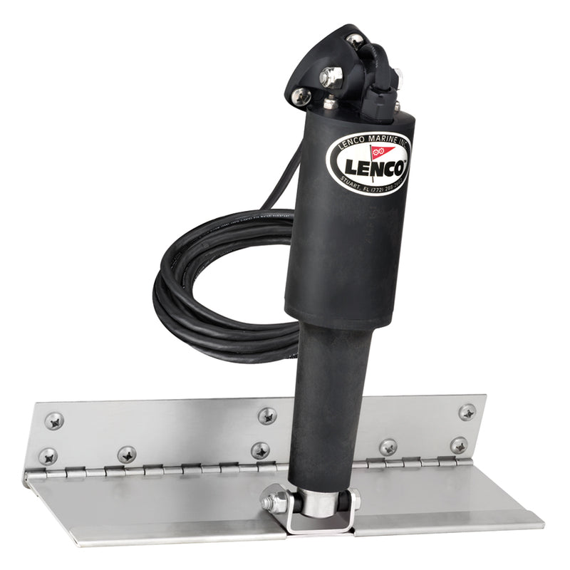 Lenco 4" x 12" Limited Space Trim Tab Kit w/o Switch Kit 12V - Standard Finish - Standard Actuator [15125-101]-Angler's World