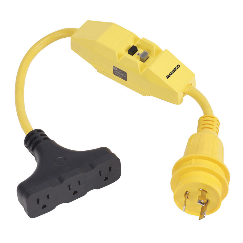 Marinco Dockside 30A to 15A Adapter with GFI [199128]-Angler's World