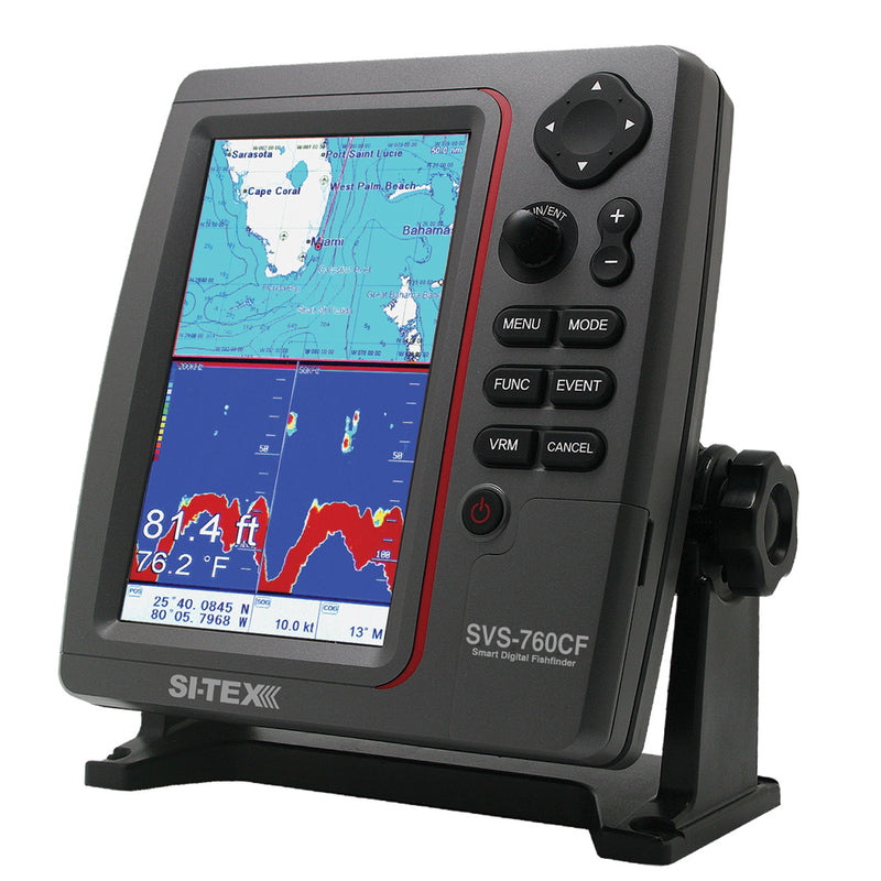 SI-TEX SVS-760CF Dual Frequency Chartplotter/Sounder w/ C-Map 4D Chart [SVS-760CF]-Angler's World