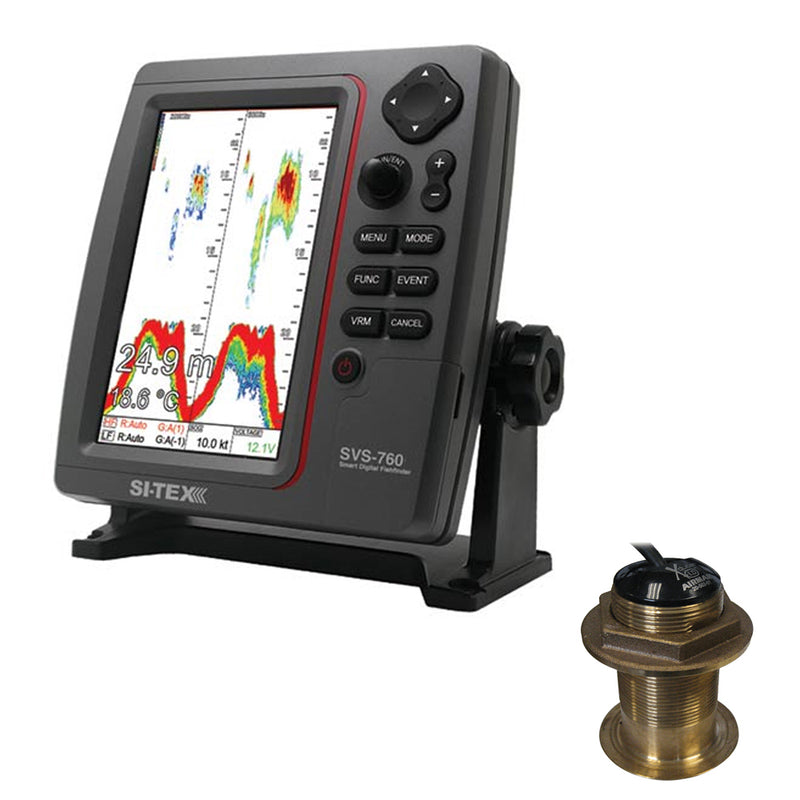 SI-TEX SVS-760 Dual Frequency Sounder 600W Kit w/Bronze 20 Degree Transducer [SVS-760B60-20]-Angler's World