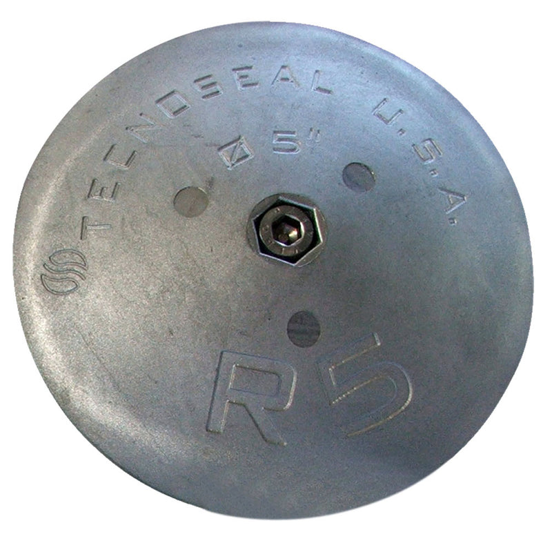 Tecnoseal R5 Rudder Anode - Zinc - 5" Diameter x 7/8" Thickness [R5]-Angler's World