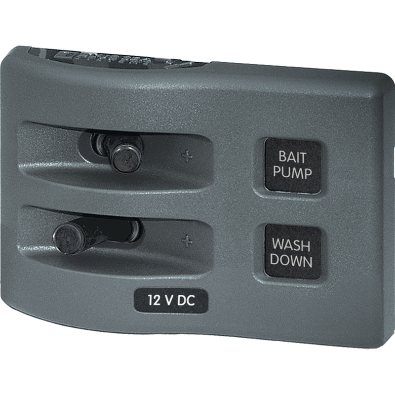 Blue Sea 4303 WeatherDeck 12V DC Waterproof Switch Panel - 2 Position [4303]-Angler's World