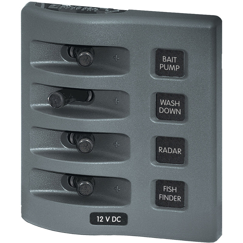 Blue Sea 4305 WeatherDeck 12V DC Waterproof Switch Panel - 4 Posistion [4305]-Angler's World