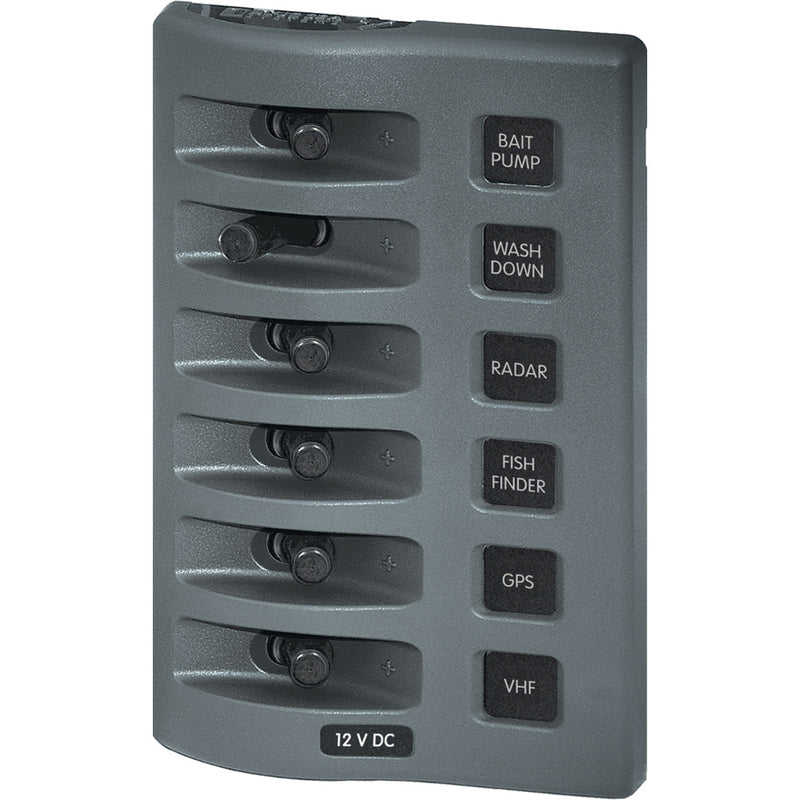 Blue Sea 4307 WeatherDeck 12V DC Waterproof Switch Panel - 6 Position [4307]-Angler's World