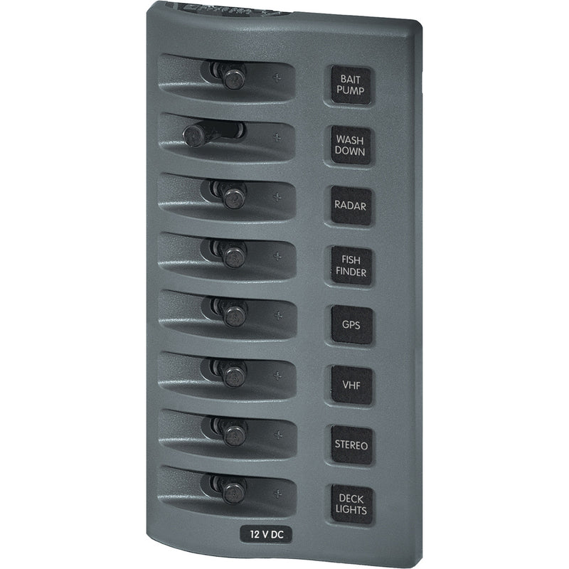 Blue Sea 4309 WeatherDeck 12V DC Waterproof Switch Panel - 8 Position [4309]-Angler's World