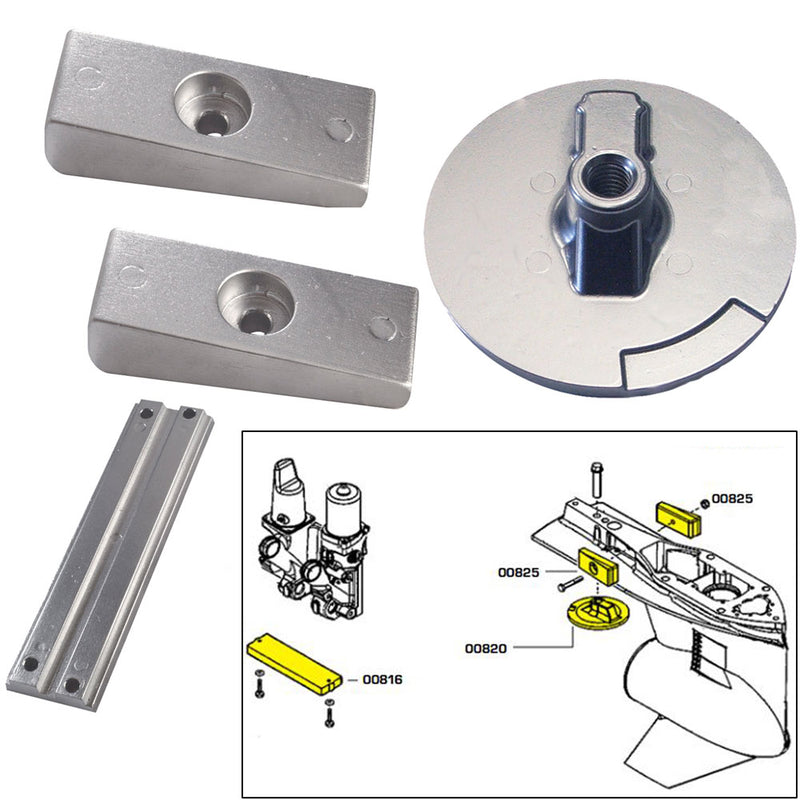 Tecnoseal Anode Kit w/Hardware - Mercury Verado 4 - Aluminum [20814AL]-Angler's World