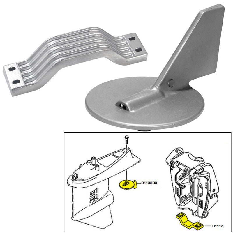 Tecnoseal Anode Kit - Yamaha 150-200HP - Aluminum [21101AL]-Angler's World