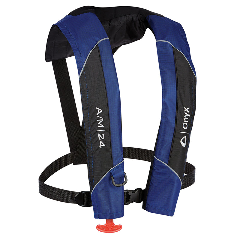 Onyx A/M-24 Automatic/Manual Inflatable PFD Life Jacket - Blue [132000-500-004-15]-Angler's World