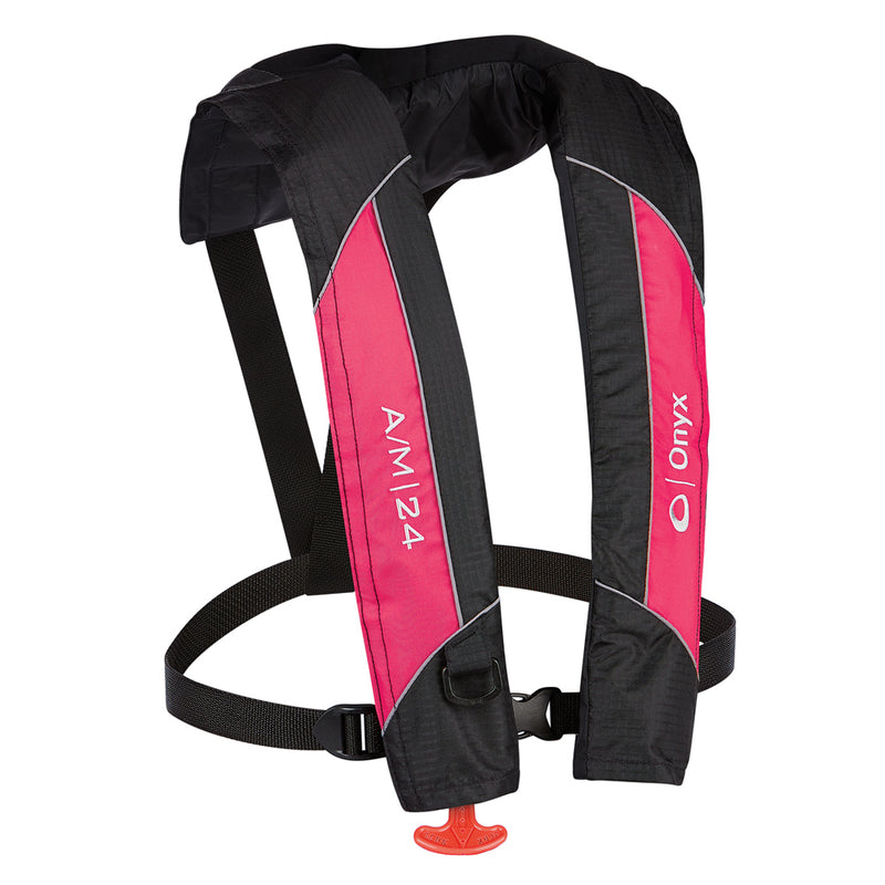 Onyx A/M-24 Automatic/Manual Inflatable PFD Life Jacket - Pink [132000-105-004-14]-Angler's World