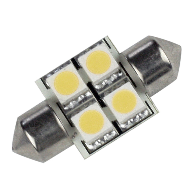 Lunasea Pointed Festoon 4 LED Light Bulb - 31mm - Cool White [LLB-202C-21-00]-Angler's World
