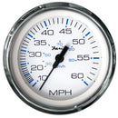 Faria Chesapeake White SS 4" Speedometer - 60MPH (Pitot) [33811]-Angler's World