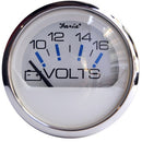 Faria Chesapeake White SS 2" Voltmeter (10-16 VDC) [13805]-Angler's World