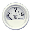 Faria Dress White 2" Oil Pressure Gauge (80 PSI) [13102]-Angler's World