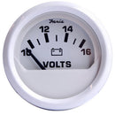 Faria Dress White 2" Voltmeter (10-16 VDC) [13120]-Angler's World