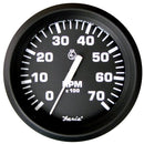 Faria Euro Black 4" Tachometer - 7,000 RPM (Gas - All Outboard) [32805]-Angler's World