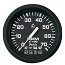 Faria Euro Black 4" Tachometer w/Systemcheck 7000 RPM (Gas) f/ Johnson / Evinrude Outboard) [32850]-Angler's World