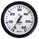 Faria Euro White 4" Tachometer - 6000 RPM (Gas) (Inboard I/O) [32904]-Angler's World