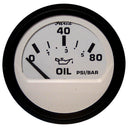 Faria Euro White 2" Oil Pressure Gauge (80 PSI) [12902]-Angler's World