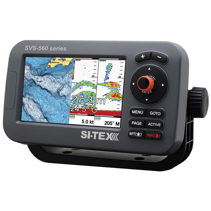 SI-TEX SVS-560CF Chartplotter - 5" Color Screen w/Internal GPS & Navionics+ Flexible Coverage [SVS-560CF]-Angler's World