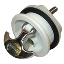 Whitecap T-Handle Latch - Chrome Plated Zamac/White Nylon - Locking - Freshwater Use Only [S-226WC]-Angler's World