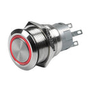 Marinco Push Button Switch - 24V Latching On/Off - Red LED [80-511-0005-01]-Angler's World