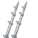 TACO 15' Silver/Silver Outrigger Poles - 1-1/8" Diameter [OT-0442VEL15]-Angler's World