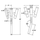 TACO Olympic 5-Rod Holder Cluster [F31-0790BXY-1]-Angler's World