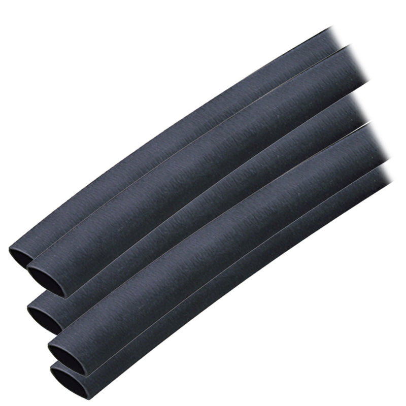 Ancor Adhesive Lined Heat Shrink Tubing (ALT) - 3/8" x 12" - 5-Pack - Black [304124]-Angler's World