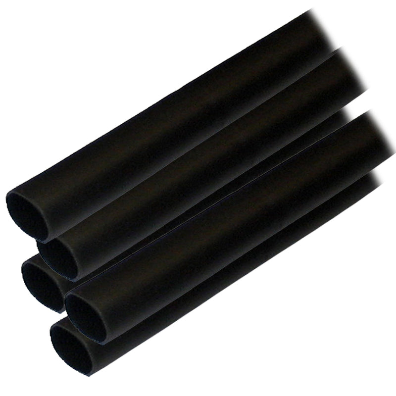 Ancor Adhesive Lined Heat Shrink Tubing (ALT) - 1/2" x 12" - 5-Pack - Black [305124]-Angler's World