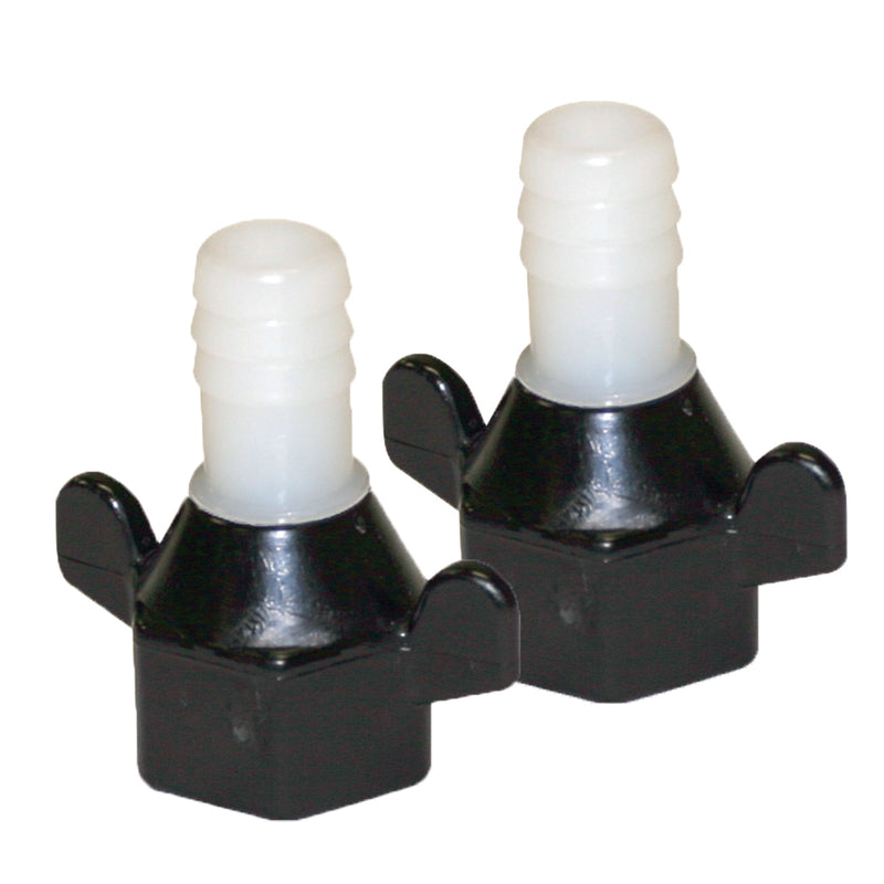 Shurflo by Pentair 1/2" Barb x 1/2" NPT-F Hex/Wingnut Straight Fitting (Pair) [94-181-04]-Angler's World
