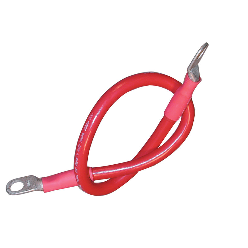 Ancor Battery Cable Assembly, 4 AWG (21mm) Wire, 3/8" (9.5mm) Stud, Red - 18" (45.7cm) [189131]-Angler's World