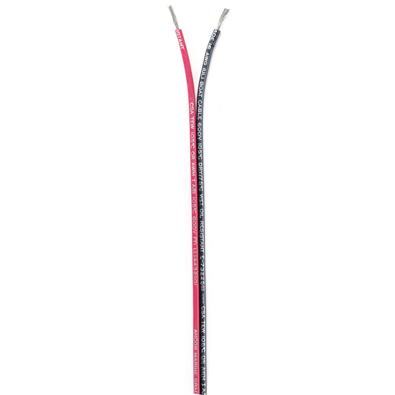 Ancor Ribbon Bonded Cable - 16/2 AWG - Red/Black - Flat - 500' [153150]-Angler's World