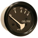 VDO Cockpit Marine Oil Pressure Gauge - 80 PSI - Black Dial/Bezel [350-11800]-Angler's World