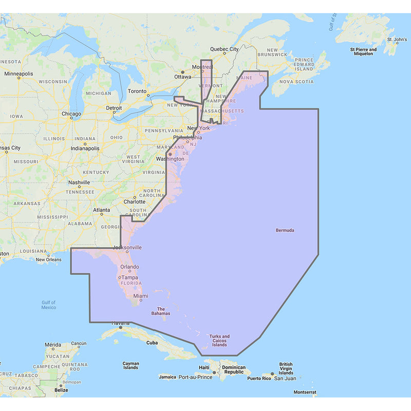 Furuno U.S. East Coast, Bahamas Bermuda - Vector Charts Standard Resolution Satellite Photos f/Bahamas - Unlock Code [MM3-VNA-022]-Angler's World