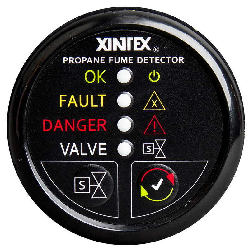 Fireboy-Xintex Propane Fume Detector w/Plastic Sensor Solenoid Valve - Black Bezel Display [P-1BS-R]-Angler's World