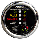 Fireboy-Xintex Propane Fume Detector w/Plastic Sensor Solenoid Valve - Chrome Bezel Display [P-1CS-R]-Angler's World