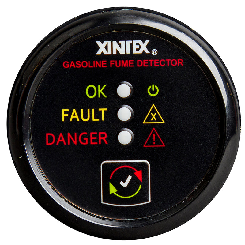 Fireboy-Xintex Gasoline Fume Detector - Black Bezel - 12/24V [G-1B-R]-Angler's World