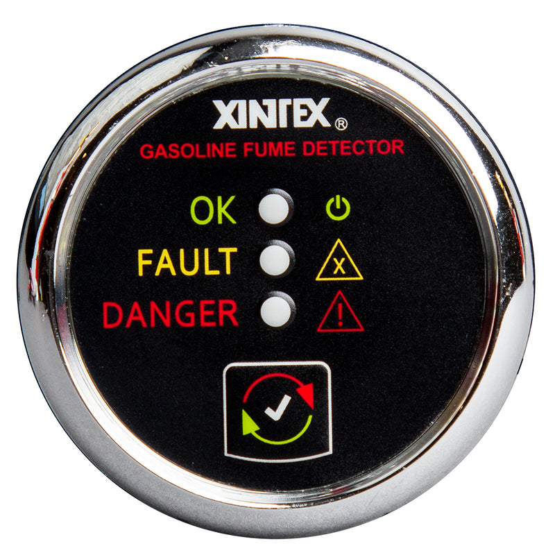 Fireboy-Xintex Gasoline Fume Detector - Chrome Bezel - 12/24V [G-1C-R]-Angler's World