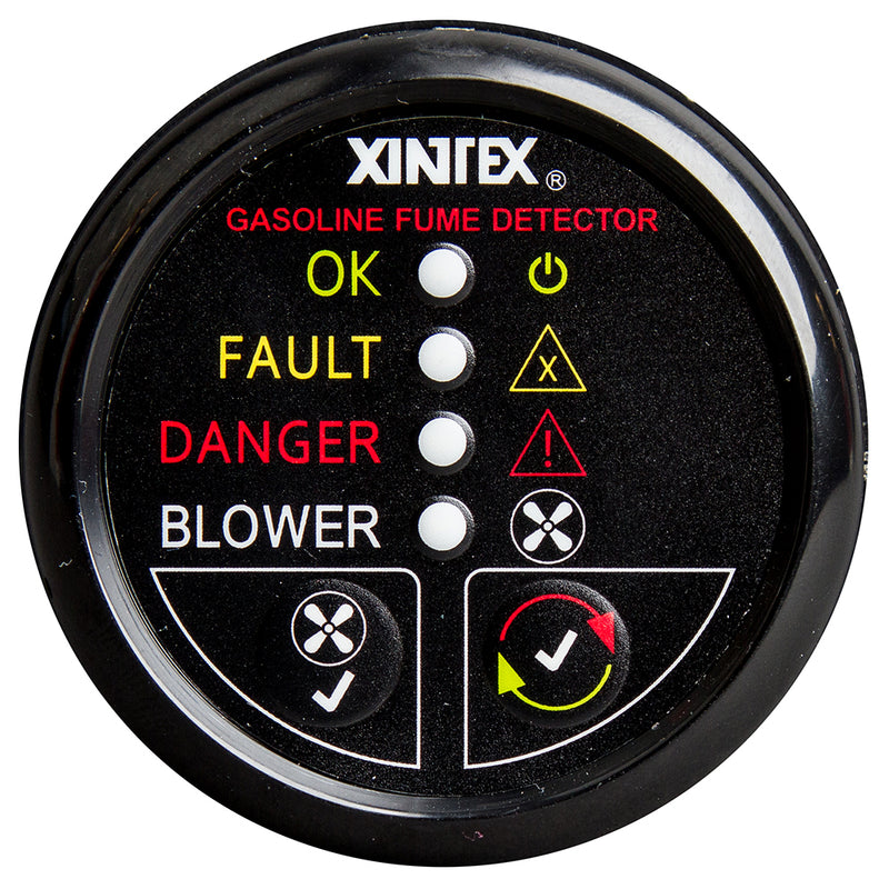 Fireboy-Xintex Gasoline Fume Detector w/Blower Control - Black Bezel - 12V [G-1BB-R]-Angler's World