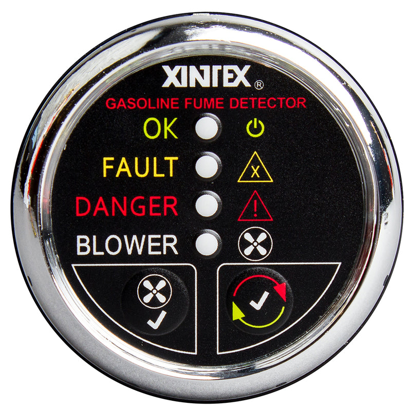 Fireboy-Xintex Gasoline Fume Detector w/Blower Control - Chrome Bezel - 12V [G-1CB-R]-Angler's World