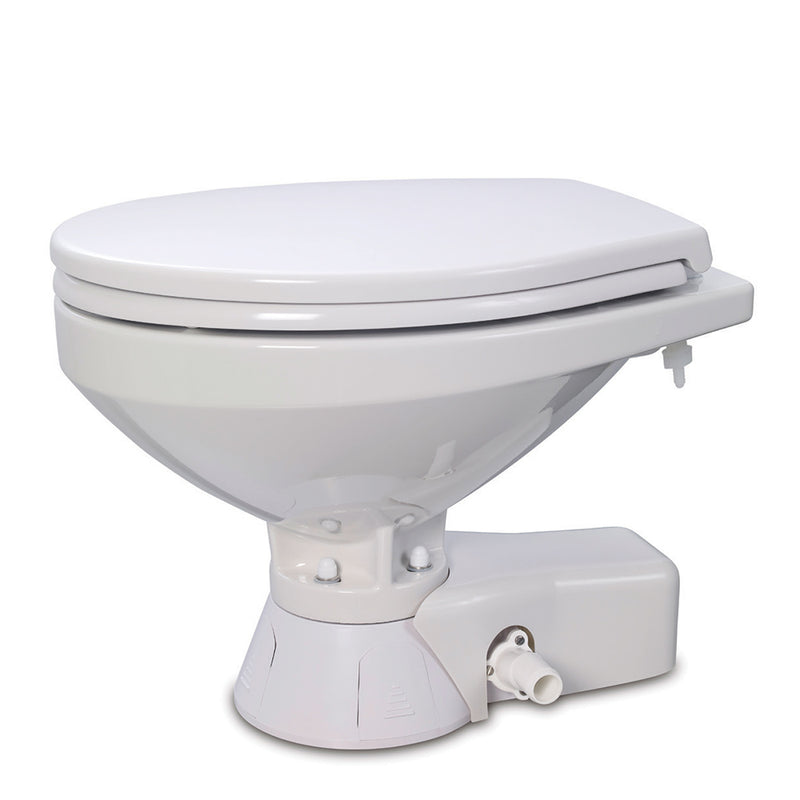 Jabsco Quiet Flush Freshwater Toilet - Regular Bowl w/Standard Close Lid - 12V [37045-4092]-Angler's World