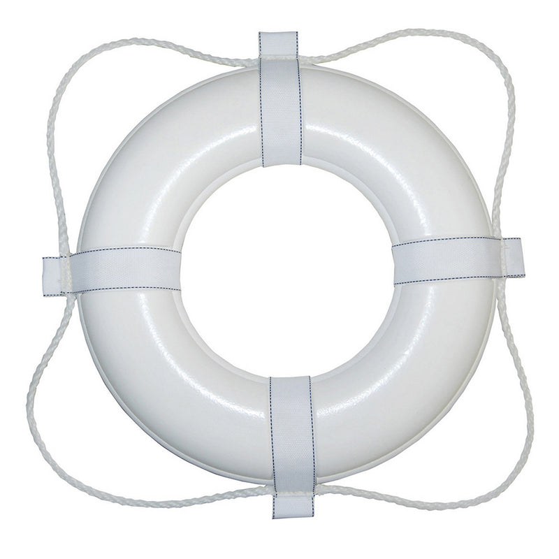 Taylor Made Foam Ring Buoy - 24" - White w/White Grab Line [361]-Angler's World