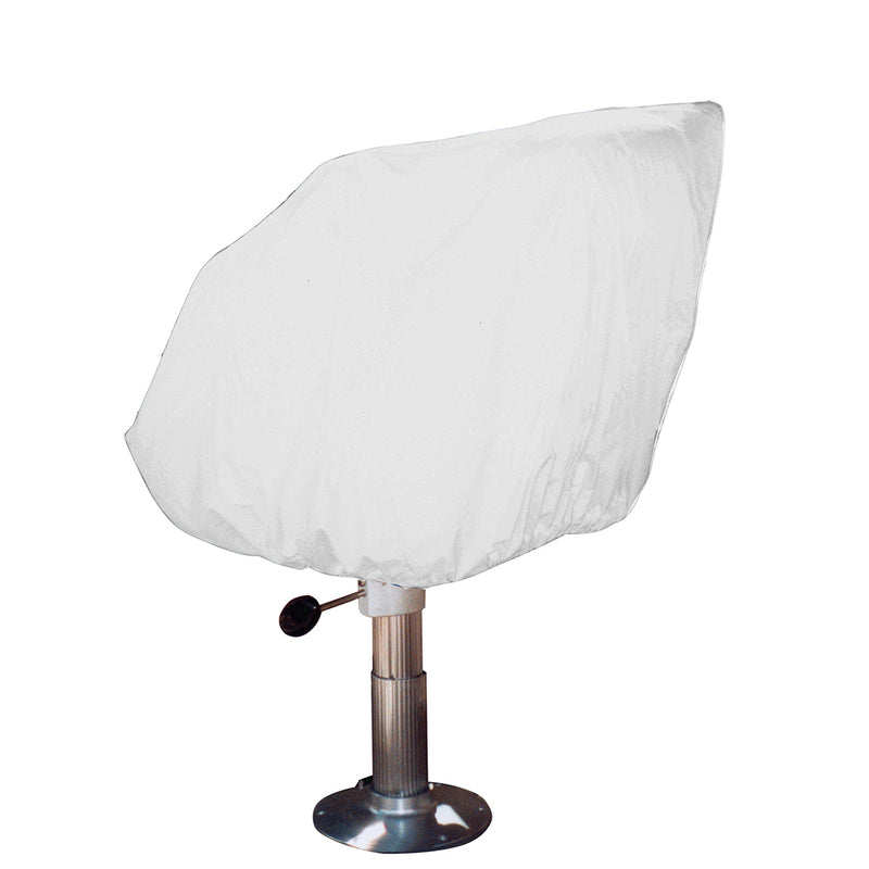 Taylor Made Helm/Bucket/Fixed Back Boat Seat Cover - Vinyl White [40230]-Angler's World